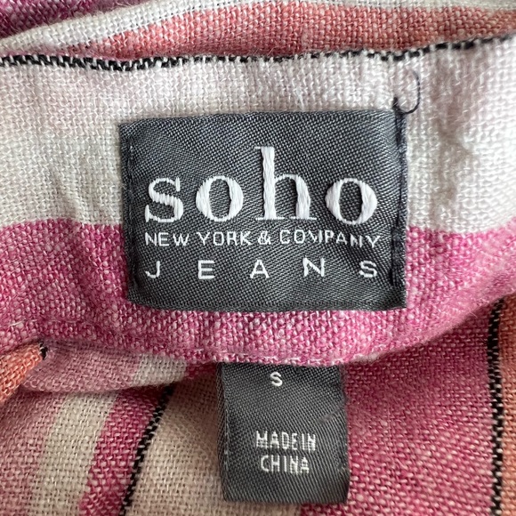 Ny&co pretty in pink wrap skirt linen blend small coral white NWT new maxi - Picture 3 of 8